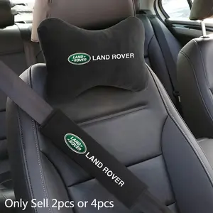 Car Seat Headrest Rest Neck Pillow Cushion Seat Belt Shoulder Pad For Land Rover Discovery 3 4 Vogue Velar Freelander 1 2 SVR Evoque Auto Interior Accessories