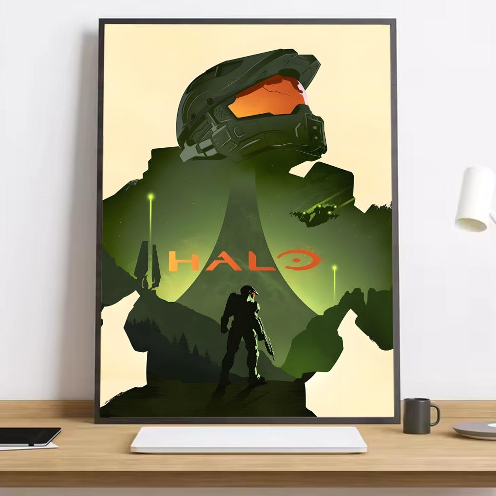 Game H-Halo Cool I-InfiniteS Painting Calligraphy HD Canvas Poster living room bedroom bar aesthetic decoration