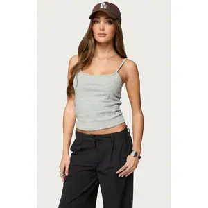 Edikted Women's Striped Henley Tank Top