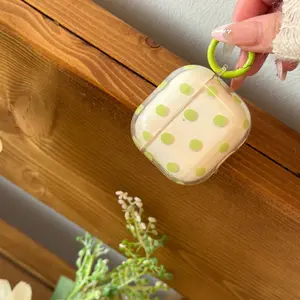 Cute Polka Dot Earphone Case with Keychain, Fits AirPods 4th Gen/3rd Gen/pro/AirPods Pro 2nd Gen/1st Gen/pro 3rd Gen, Durable and Secure Closure