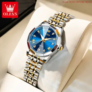 Brand OLEVS Luxury Watches for Women Elegant Casual Dress Diamond Ladies Watches with Date Stainless Steel Quartz Reloj para mujer, Gifts for Women, Female Adult Wristwatch