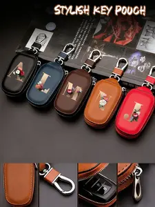 26 Letter Key Pouch, Universal Car Key Holder, Car Key Cover, Car Key Accessory, Men's and Women's Business Zipper Key Case, Multi-functional Key Protector, Creative, Stylish and Simple Waist Pendant Buckle, Suitable for Business and Commuting Use