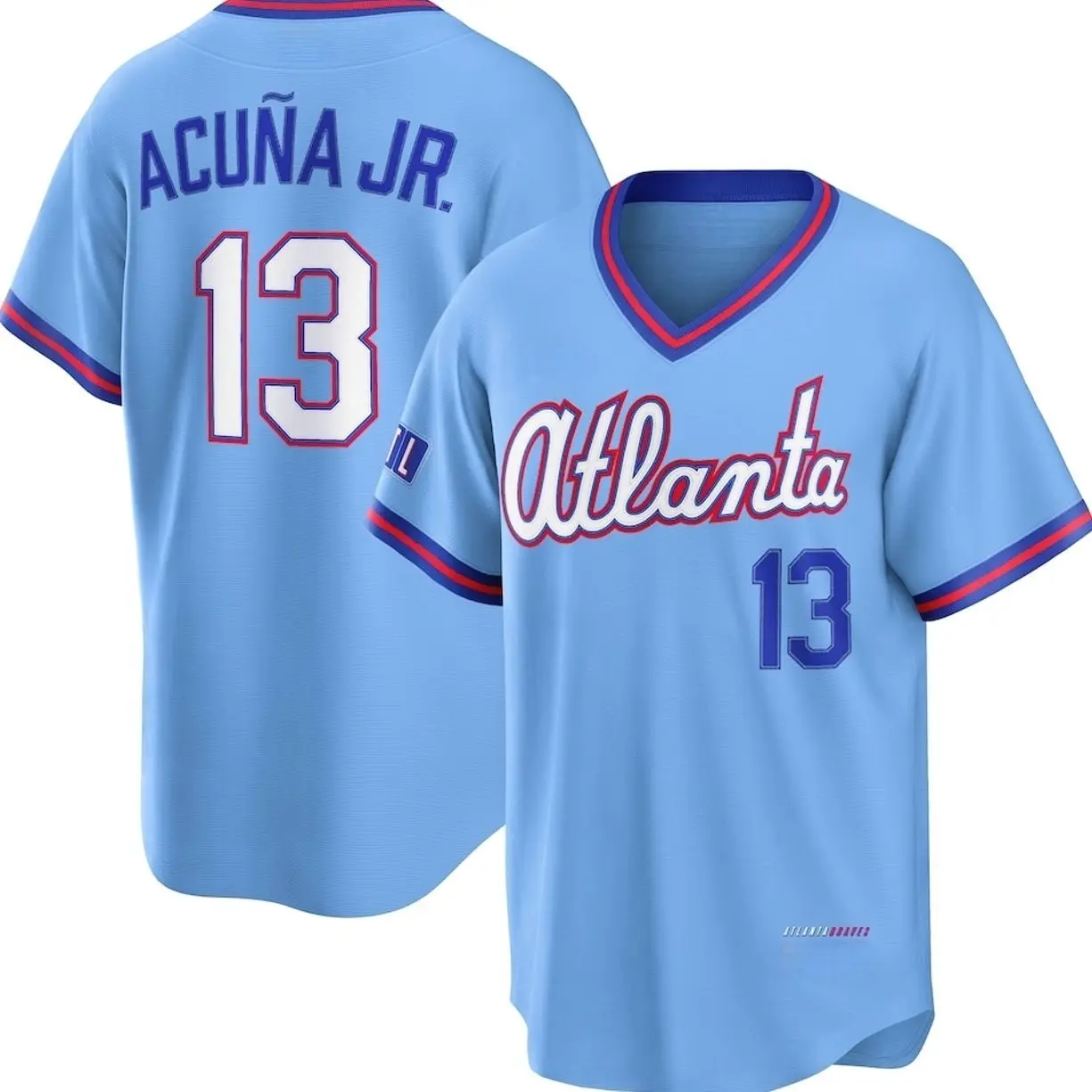 Unisex Baseball Atlanta USA Acuña Jr. 13 2026 City Connect Stadium Jersey - Powder Blue