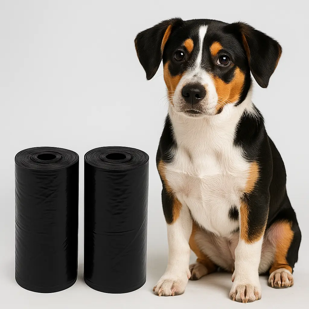 Dog Poop Bags (Color Random: Black-Blue-Pink) - 2 Rolls/30 Count, Leakproof, Lightweight, Strong Durable Material, Compact Rolls for Pocket Storage, Easy to Open, Ideal for Pet Walks, Compatible with Dog Pooper Scoopers