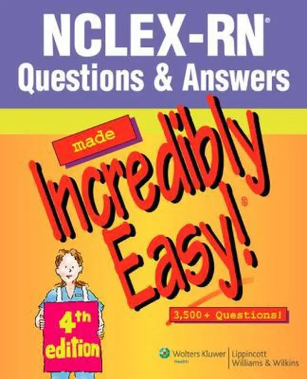 Used NCLEX-RN Questions & Answers Made Incredibly Easy Nursing Practice Study Guide - Springhouse, 3,500+ Questions, 920pp, Softcover Paperback, English