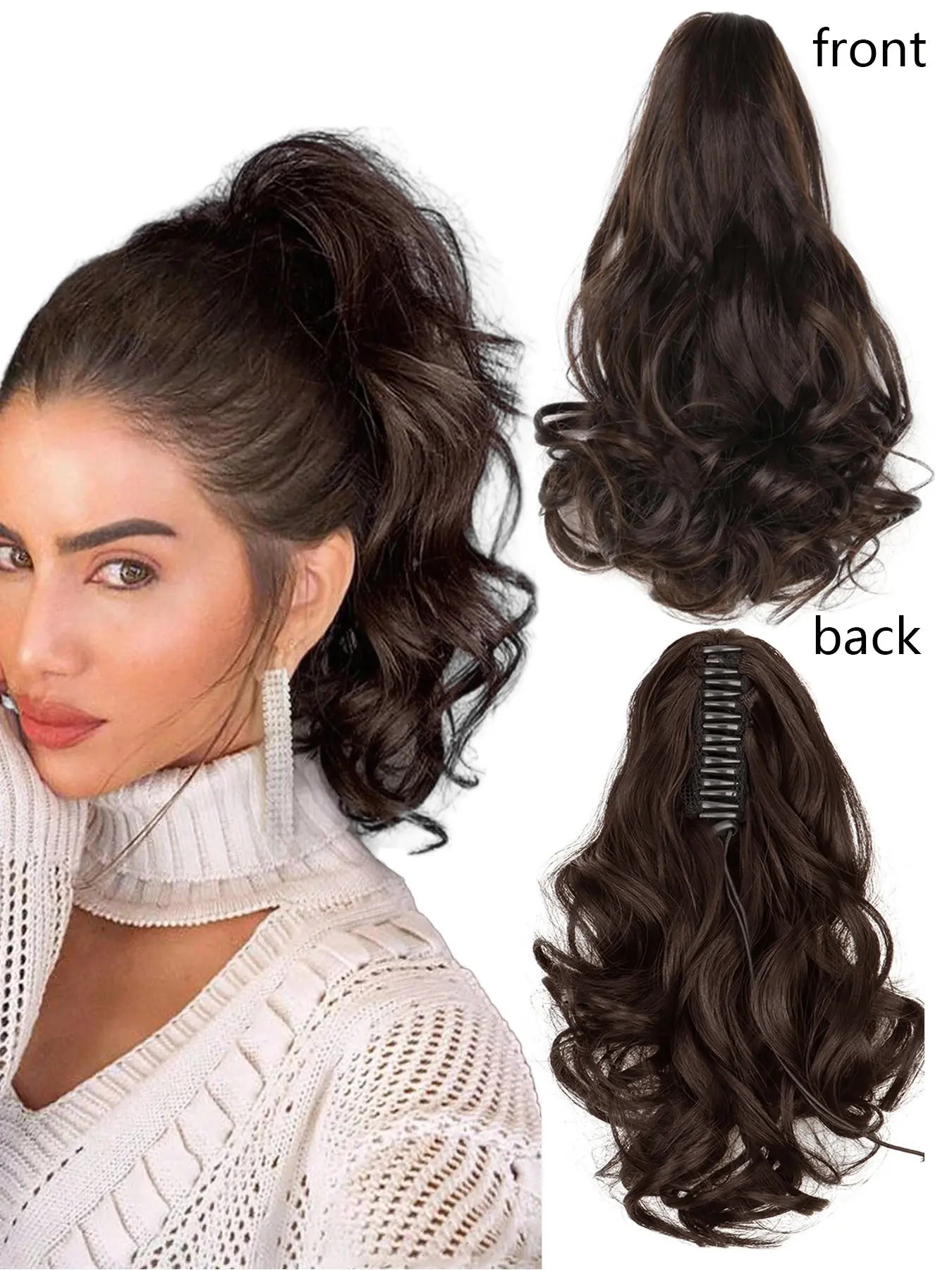 10 Inch Ponytail Extension with Clips, Soft Natural Look, Perfect for Women & Girls, Ideal for Photoshoots & Parties, Synthetic Hair Pieces, Wavy Synthetic Hairpiece, Synthetic Hair Hairpieces