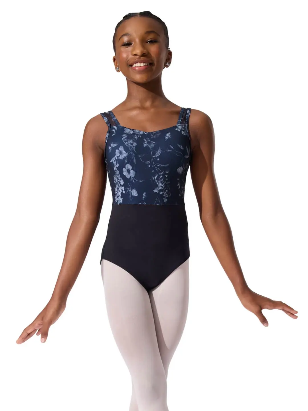 Female Sleeveless Stretch Nylon Fairy Toile Woodland Leo Dance Wear for Children, Polyester Blend
