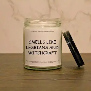 Lesb*ans And Witchcraft Candle | Birthday Gift For Lesbian Friend |Funny Lesbian Gift For Girlfriend |Lesbian Anniversary Gift |Funny Candle