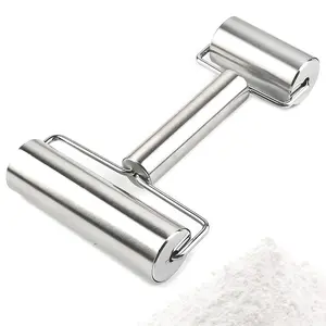 Stainless Steel Rolling Pin, Smooth Surface, Easy to Operate, Ideal for Kitchen & Restaurant Baking, Dough, Pizza, Pie, Pastries, Pasta, Cookies, Baking Supplies