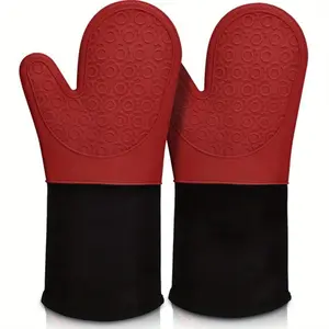 Protect Your Hands From Heat with VENGABY Extra Long Oven Mitts - Durable, Non-Slip Grip Perfect for BBQ, Baking, Cooking & Grilling!