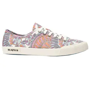 SeaVees Womens Monterey X Trina Turk Graphic Lace Up Sneakers Shoes Casual - White