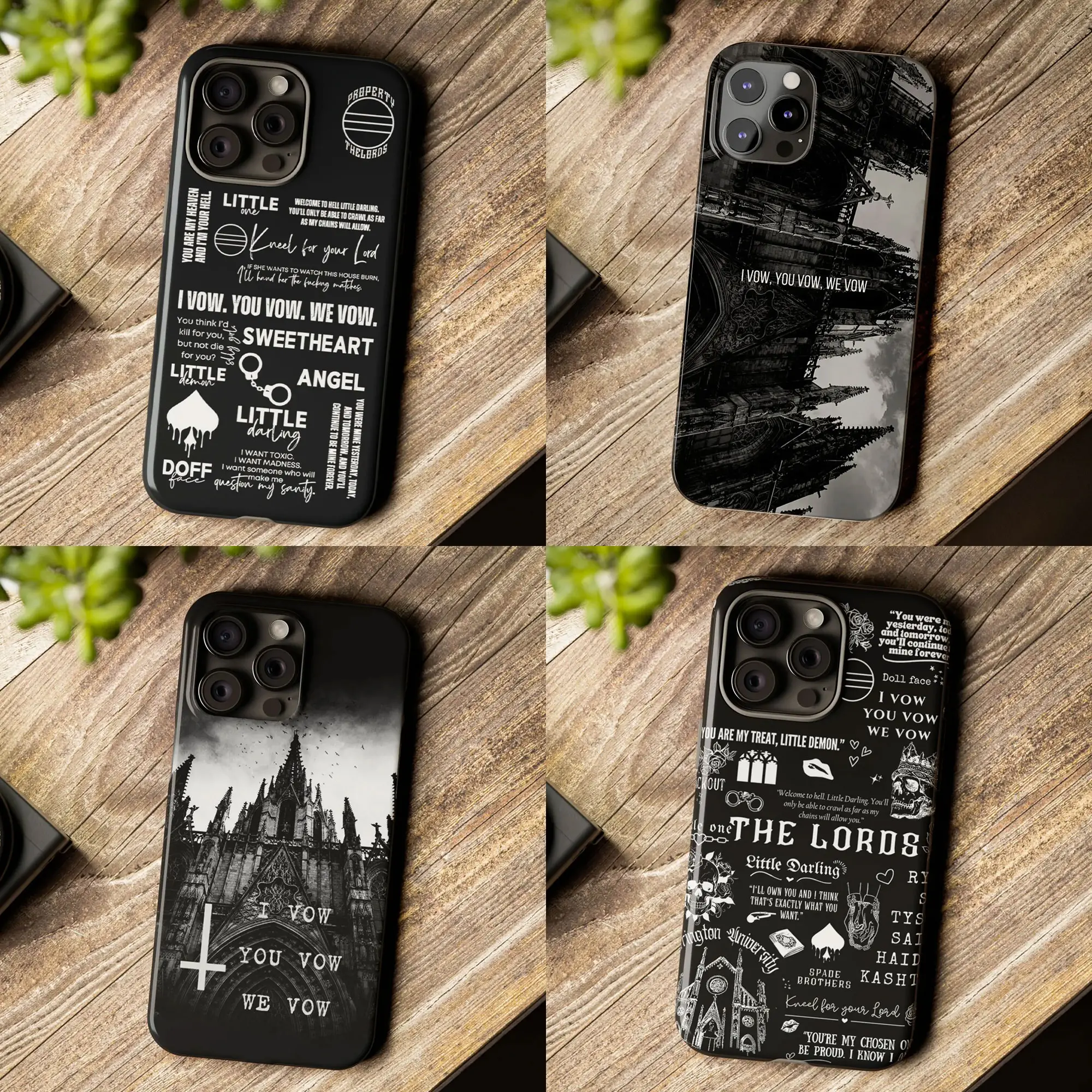 The L.O.R.D.S Dark Romance Bookish Aesthetic Phone Case, The Lords Series Merch Secret Society Graphic Cover,  Booktok Spicy Romance Book Lover Gift, Glossy Case Suitable for iPhone 17/16/15/14/13/12/11 Pro Max/Plusand Samsung Galaxy S23-25,