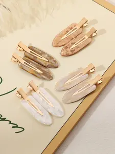 8pcs Invisible Hair Clips for Women, New Front Forehead Small Hairpins, Side Clip Headwear, Cute Patchwork Design, All Seasons