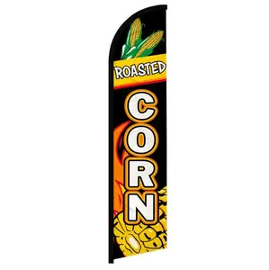 Roasted Corn Windless Banner Flag, Outdoor Banners, Home & Festive Party Decoration Supplies