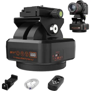 YT-1500 Pro Auto Motorized Rotating Panoramic Head with Remote Control AI Intelligent Follow Function and Live Function Support 2kg（70.5 Ounce） Camera Phone Pan Tilt Video Tripod Head