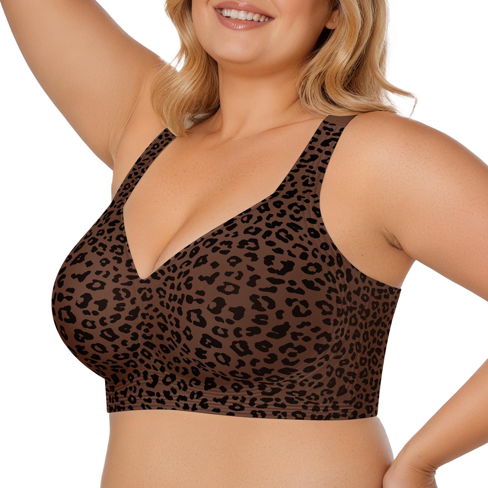 OEAK Women Jelly Pullover Wireless Bra Seamless Push Up Bralette Full Coverage Supportive Everyday Plus Size T-Shirt Bra
