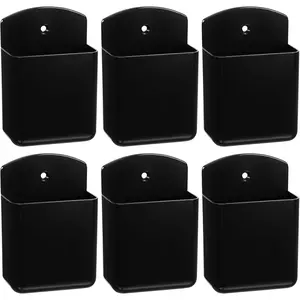 6 Pcs Remote Control Holder Wall Mount, TV Remote Controller Holder - Self Adhesive Marker Holder Wall Mount Pen Holder Storage Organizer for Home Office School
