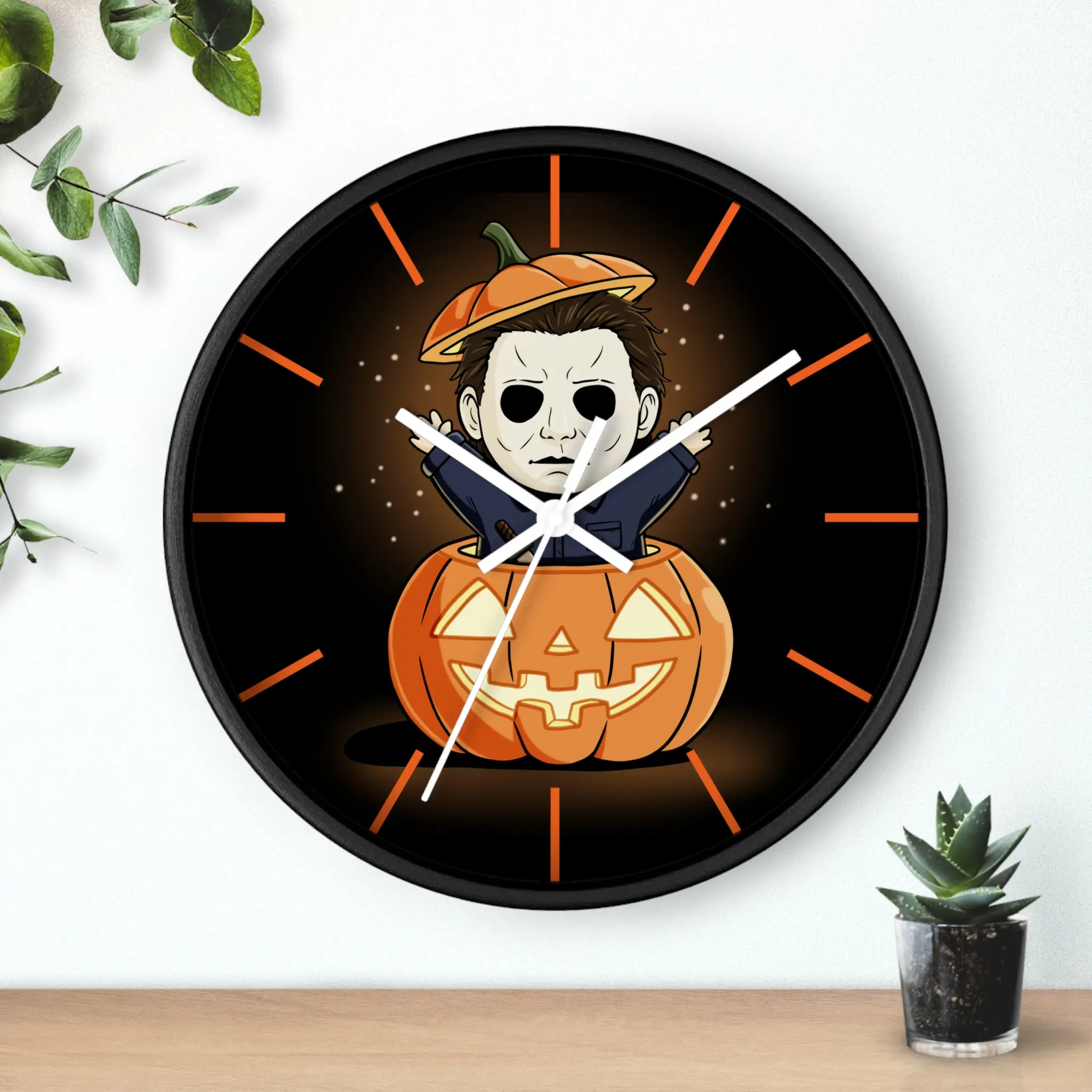 Michael Myers Adorable Horror Pumpkin Wall Clock