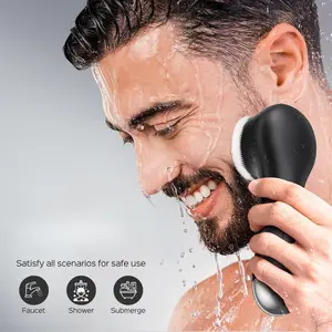 2-in-1 Rotating Vibrating Electric Silicone Facial Cleansing Brush, Multi-speed Deep Pore Cleaning, Suitable for Men and Women Couples