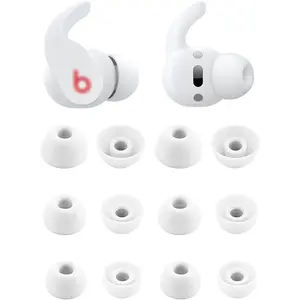 Eartips Compatible with Beats Fit Pro, S/M/L 3 Sizes 6 Pairs Soft Silicon Earbuds Tips Replacement Ear Tips, Compatible with Beats Fit Pro 6 Pairs White