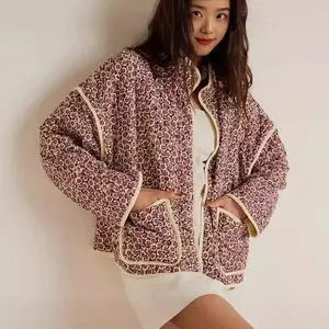 Floral Patterned Quilted Jacket