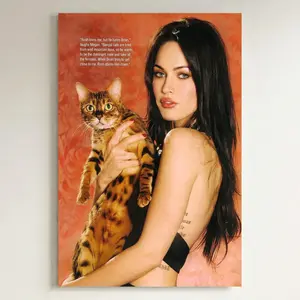 Megan Fox Y2K Poster, 2000s Glossy Magazine Print, Y2K Celebrity Wall Art
