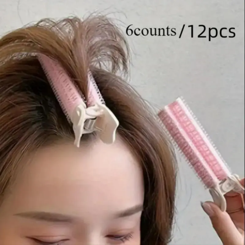 Hair Root Fluffy Clip, 6 Counts/12pcs/set Hair Root Self Grip Hair Clip, Heatless Hair Styling Tool for Women & Girls, Hair Styling Accessories