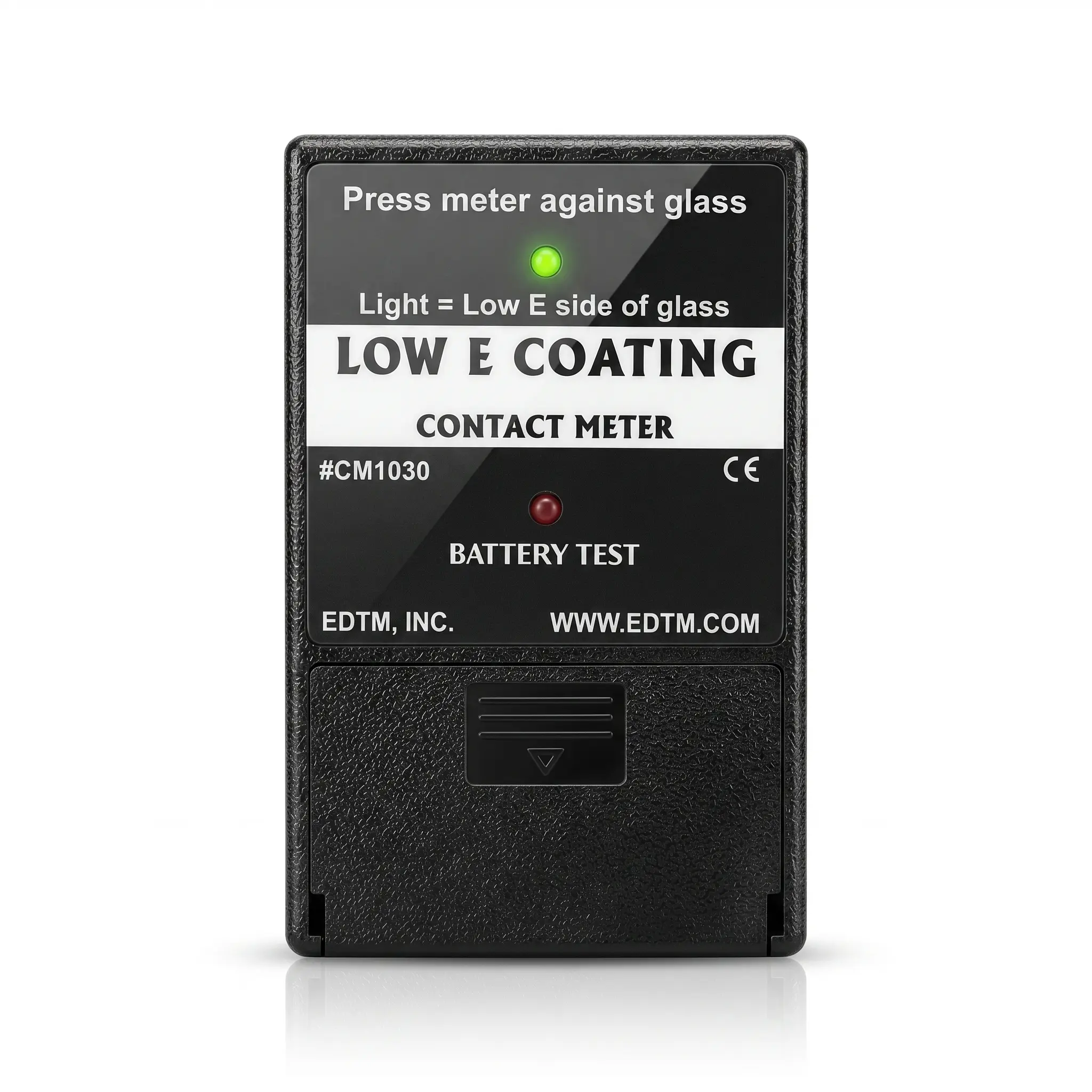 EDTM CM1030 Low-E Contact Meter, Manufacturing Use Only, Detects Conductive Low-E Coatings on Single Pane Glass, Not for Installed Windows, Made in USA