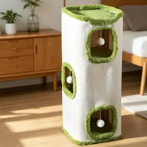 Multi-layer cat scratching post/cat tower