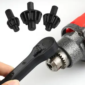 2 In 1 Drill Chuck Key Ratchet Wrench with 3 wrench heads，Drill Chuck Ratchet Spanner Mini Ratchet Drill Chuck Spanner Wrench Drill Chuck Key Wrench Drill Key Chuck For Electric Drills And Power Tools 12.7mm + 17.5mm