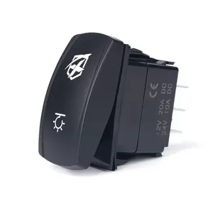 Xprite 4 Pin Laser Blue SPDT 4 Pin Rocker On/Off Toggle Switch with Logo