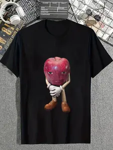 100% cotton Me Asf Apple Funny Apple With Face Meme Wapple T-Shirt casual Fashion graphic tees women women graphic shirts