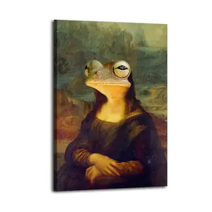 NOT The Mona Meesa Funny Frog Aesthetic Room Poster Canvas Poster, Cute And Humorous Poster for Bedroom, Dorm, Gaming Setup