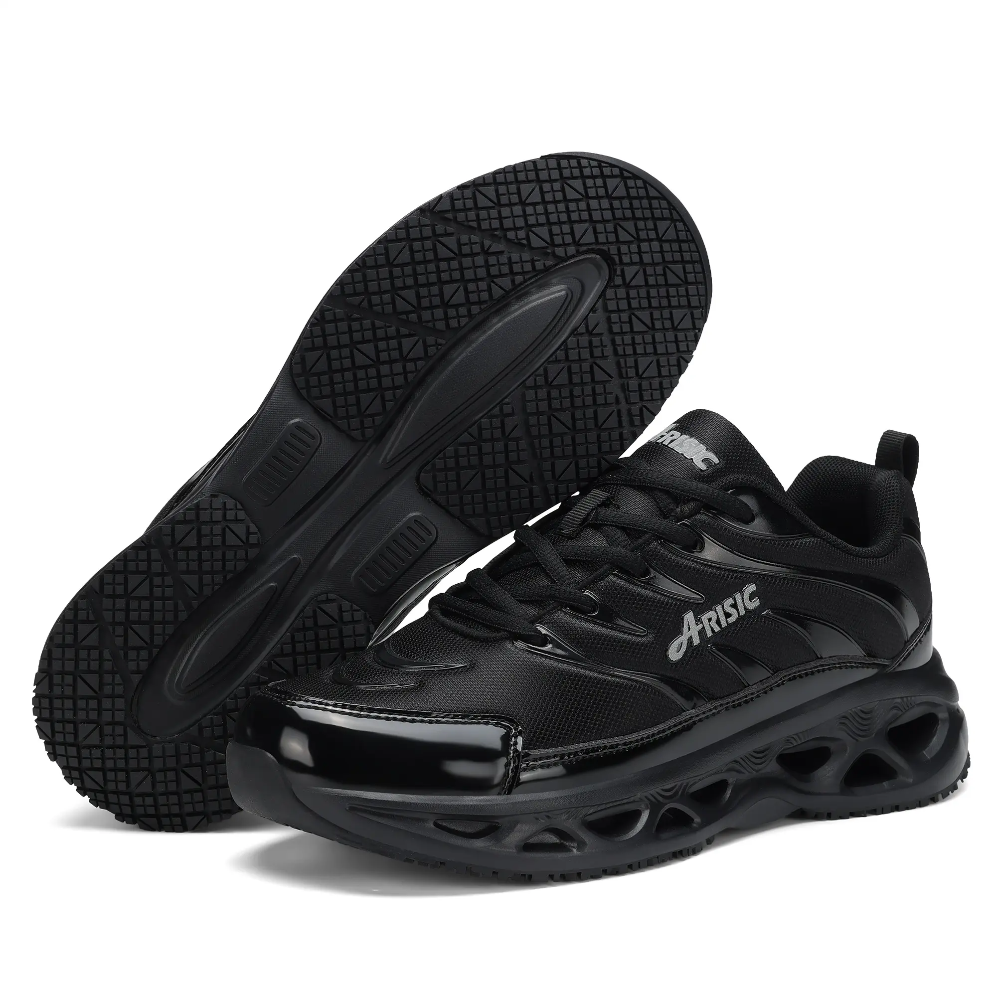 Men's Steel Toe Work Shoes, Slip-On Safety Clogs, Lightweight and Water-Resistant with Slip-Resistant Soles for Kitchens & Chefs, Anti Slip Footwear, Workwear Shoes