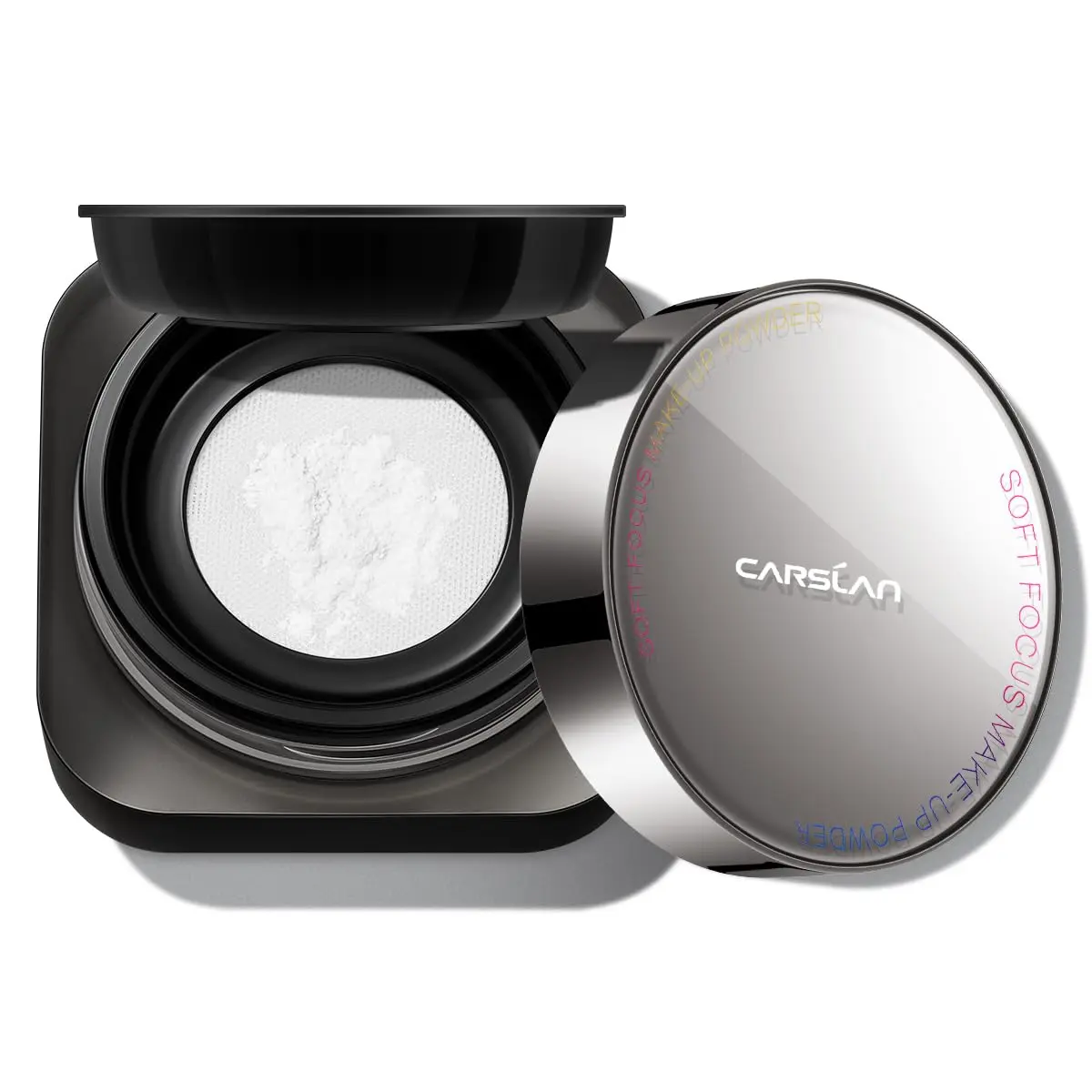 CARSLAN 1.0 Soft Focus Loose Setting Powder for Oil Control | Waterproof, Shine Free, Matte, Talc-Free Face Powder Makeup, 24H Longwear, Daily Wear, 02 Translucent For Oily