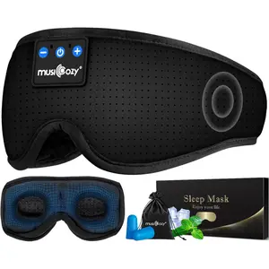Sleeping Eye Mask, 3D Stereo Wireless Headphones, Light Blocking/Noise Reduction Sleep Aid/Listening To Music/Calling/Multi-Function Eye Mask, Comfortable Ergonomic Design, No Allergy And Fragrance-Free, Unisex - Travel, Home, Office, Yoga, Gift