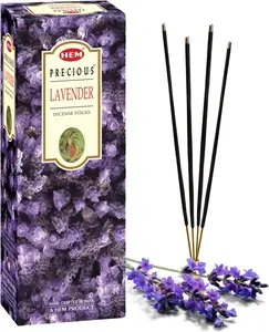 HEM Lavender Incense Sticks – Pack of 120 | Hand-Rolled in India | Soothing Floral Aroma for Relaxation, Stress Relief, Meditation, Yoga, Prayer & Home Fragrance