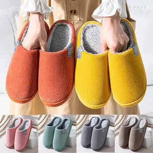slippers women - Winter Women Slippers indoor House Couples Men Fluffy Slides Warm Plush Slipper Bedroom Slipper