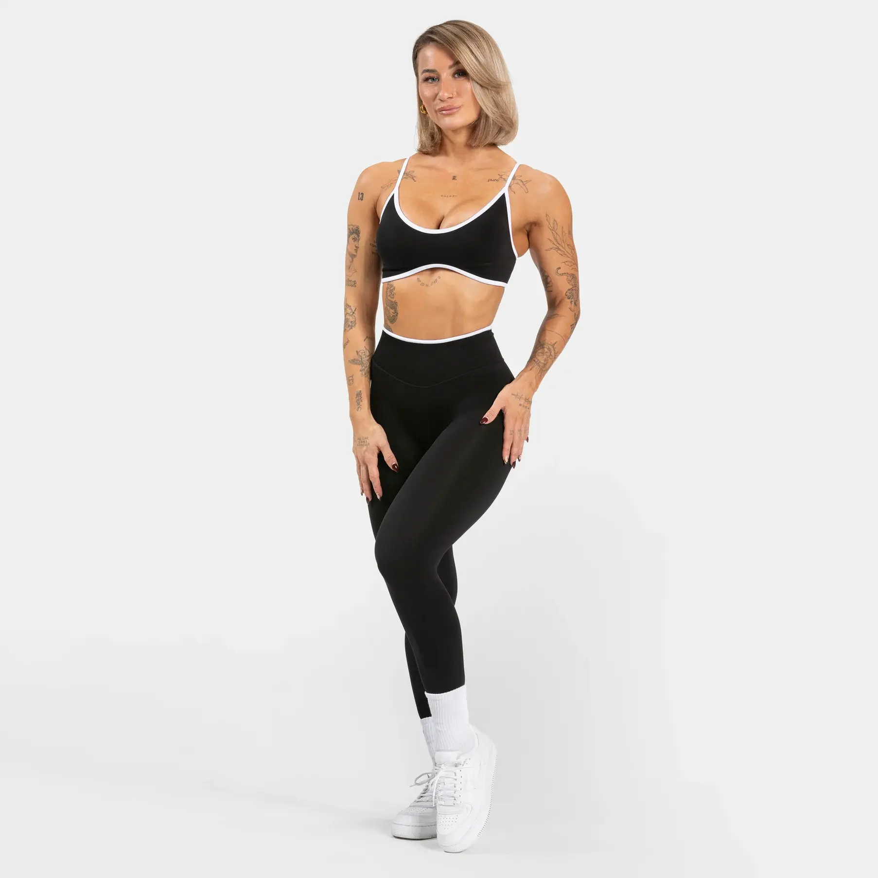 DF~New high-elasticity butt-lifting yoga outfit set for outdoor sports, running, and playing ball, women's sports bra and fitness wear[DDCT]
