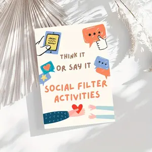 Think It Say It Social Skills Notebook, Communication Tool, Relaxation Resource, Self-Regulation Log, Social Psychology Activities