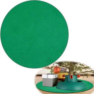 36inch Christmas Tree Stand Mat Waterproof Floor Protector Christmas Tree Stand Pad Felt Round Xmas Tree Stand Floor Mat Under Christmas Tree for Protecting Indoor Floor（Green）
