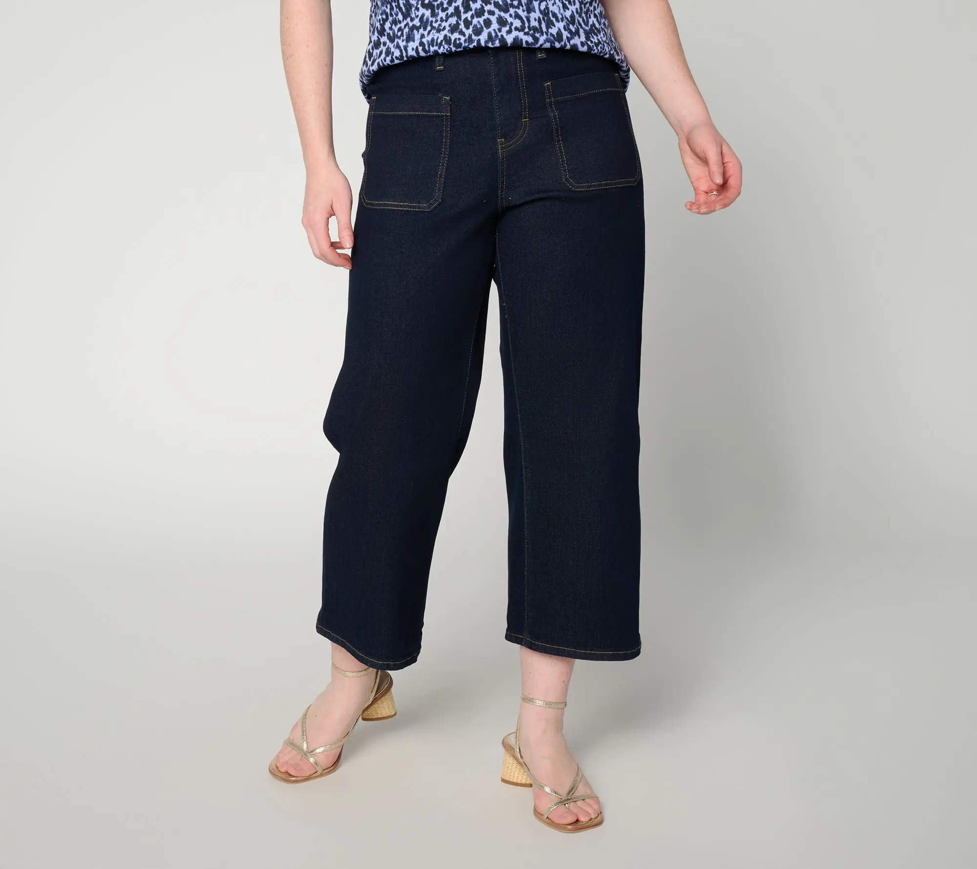 RM Studio x Rebecca Minkoff Regular Luxe Stretch Wide Crop Jeans
