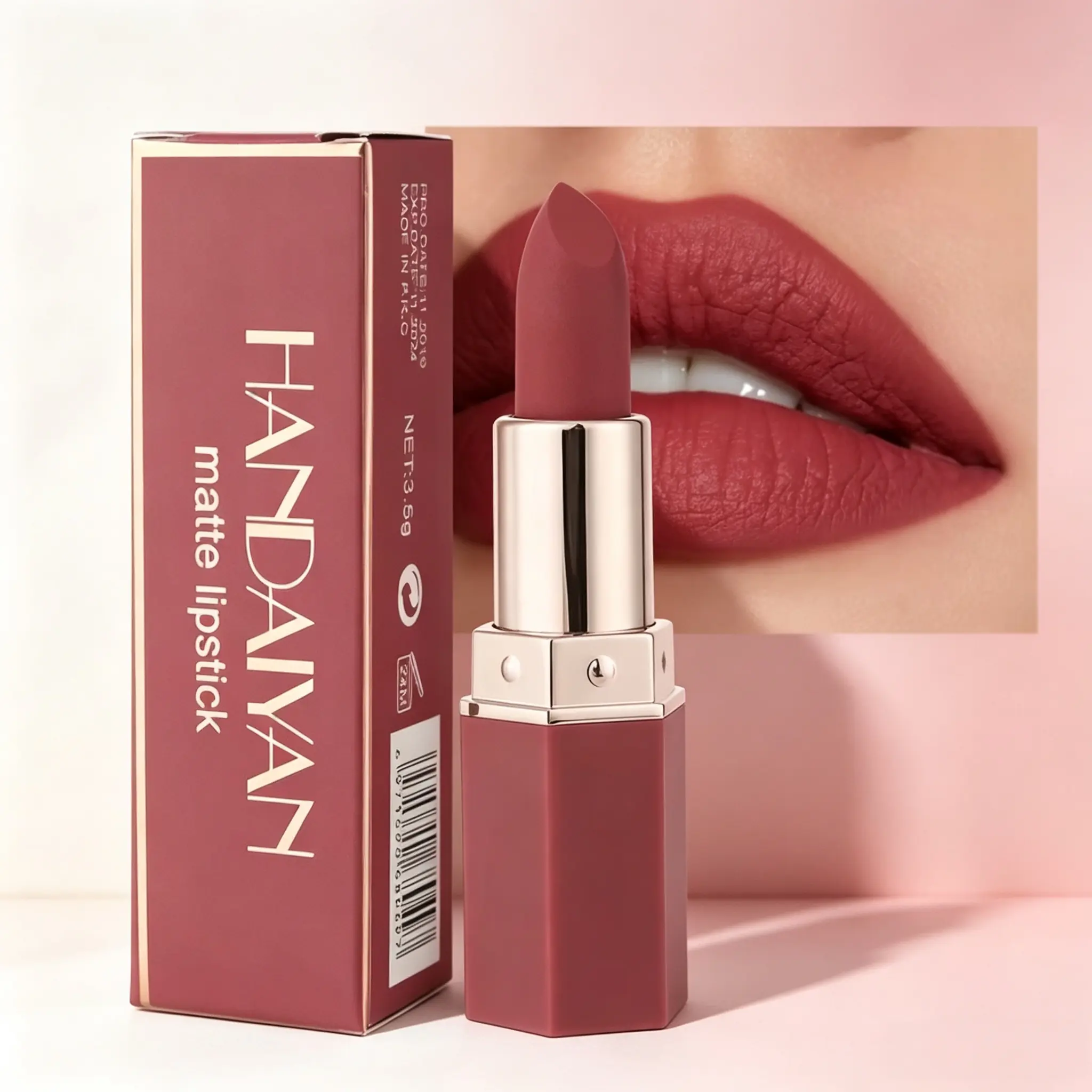 Matte Lip Balm - 3 Color, #01 Honey Peach, Smooth Texture, Long-Lasting Coverage, Versatile Finish, 3.5g Per Tube, Ideal for Daily & Party Looks