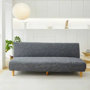 1PC Retro Jacquard Full-Cover Slipcover for Sofa Bed, Cat-Proof & Non-Slip, Stretch Universal Fit, Armless