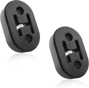 2 PCS Car Rubber Exhaust Hanger, Heavy Duty Auto Exhaust Muffler Insulator Bushing, High Density Bracket Hanger with 2 Holes 0.47 Inch (12mm), Universal Car Accessories