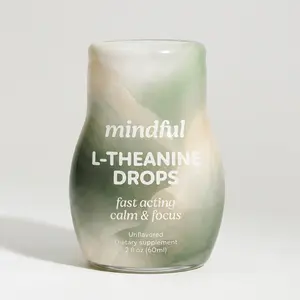 Mindful L-Theanine Drops - 200mg per Serving, Liquid Format, No Added Flavors, 30 Servings per Bottle, Two Pack, Emotional Support, Healthcare Supplement - Vitamin