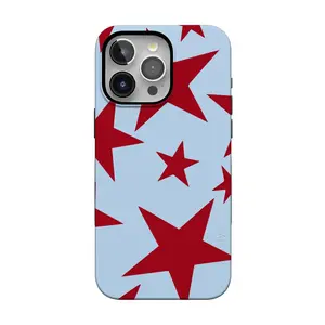 Casely iPhone 15 Pro Max Case | Stars Align | Blue & Red Stars | Bold Protective Design | Compatible with MagSafe