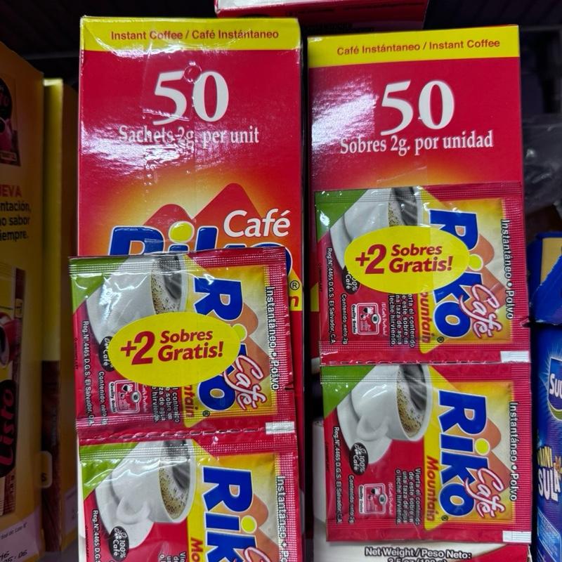 RIKO Café Instantáneo 50 Unidades y 2 sobre gratis - Coffee Beverage ...