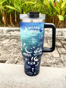 Velaris Night Court 40oz Tumbler with Handle, City of Starlight Mug, Fantasy Bookish Gift, ACOTAR Inspired Drinkware