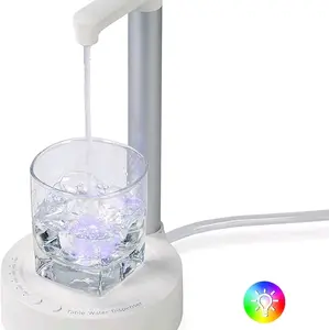 Desktop Water Bottle Dispenser with RGB Ambient Light, Portable 5 Gallon Water Dispenser for Home, Office, and Outdoor Use